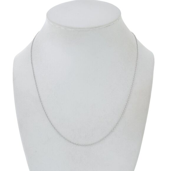 Vintage IBB Indo Sterling Silver 925 1.0mm Cable Link Chain Necklace 18" - Picture 1 of 3